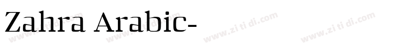 Zahra Arabic字体转换